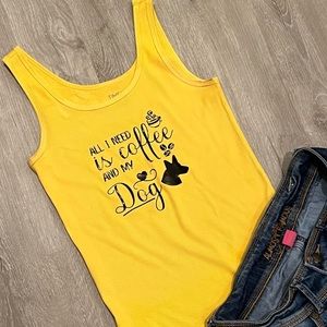 All I need is coffee and my dog woman’s tank top